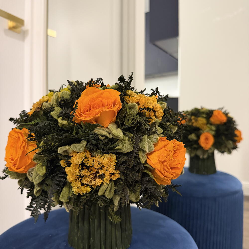Букет из стабилизированных цветов orange 🍊