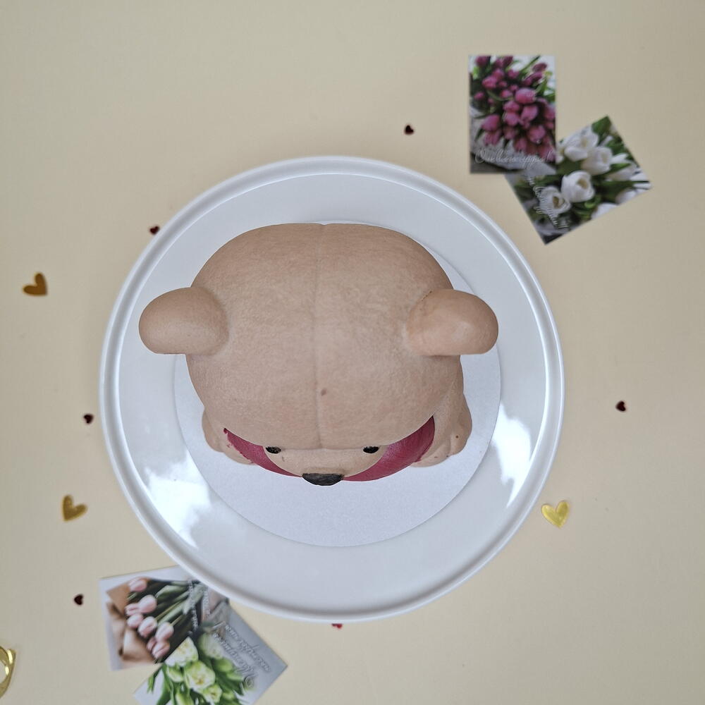 Очень вкусный Муссовый торт Мишка с сердцем Вишня-шоколад