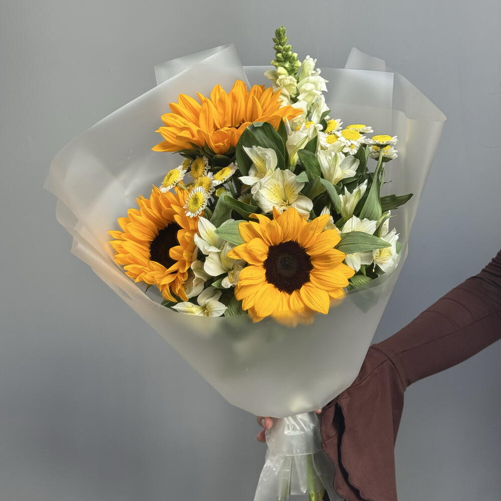 Букет с подсолнухами 🌻