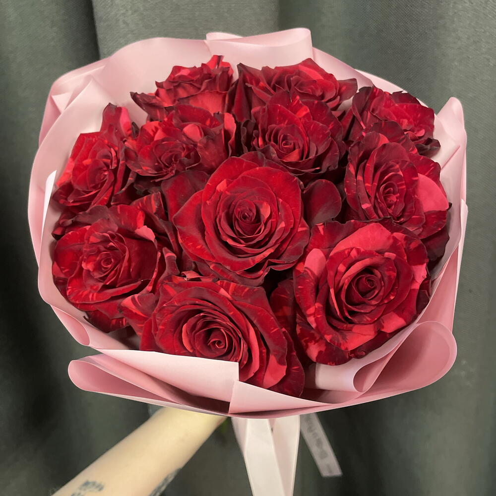 Моно букет из роз ред пантер 🌹