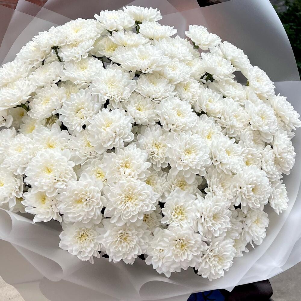 Монобукет из 17 кустовых хризантем