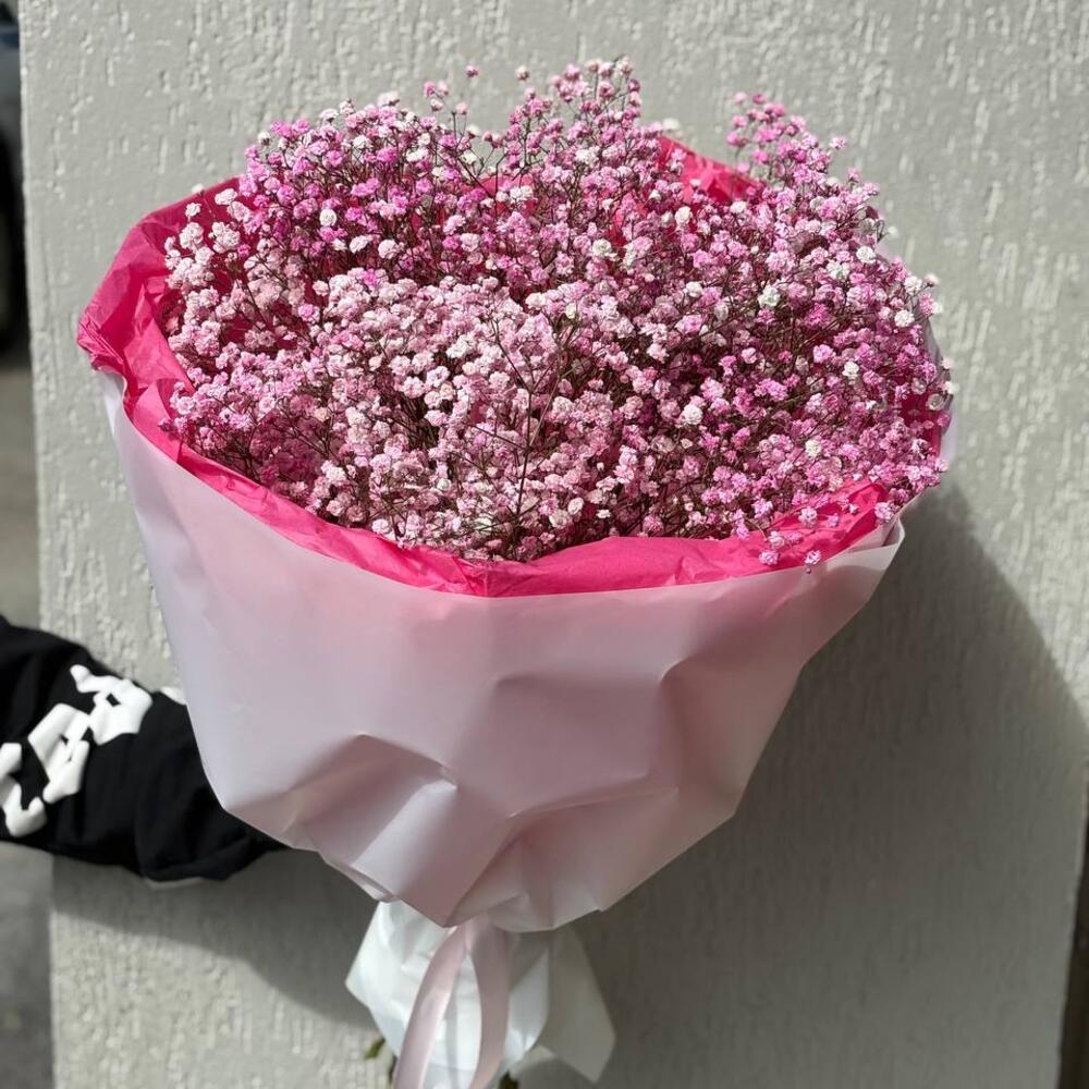 Розовая гипсофила букет 🌸