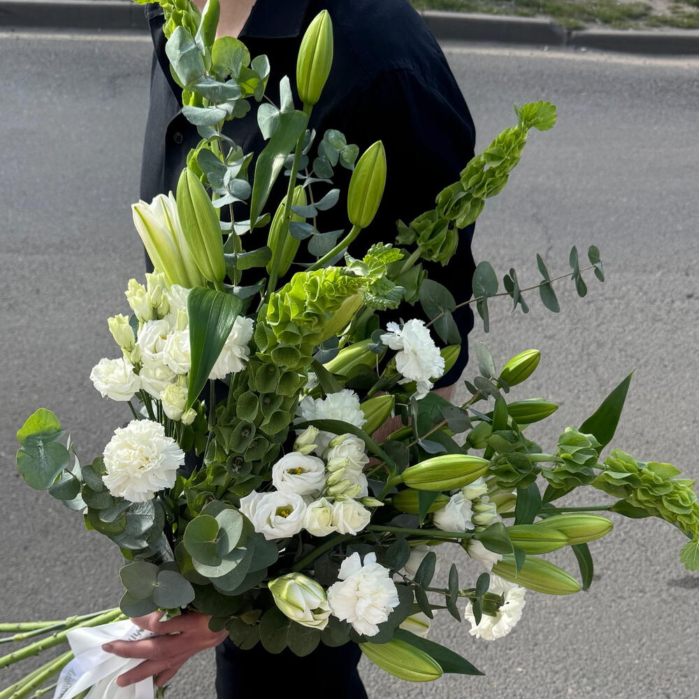 Букет зелено-белый без роз