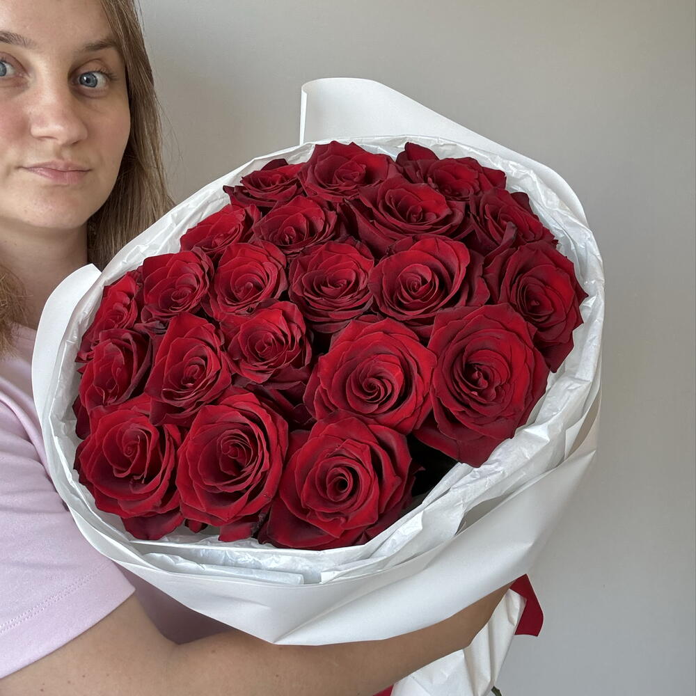 Эквадор Роза 21 шт с большим бутоном 60 см