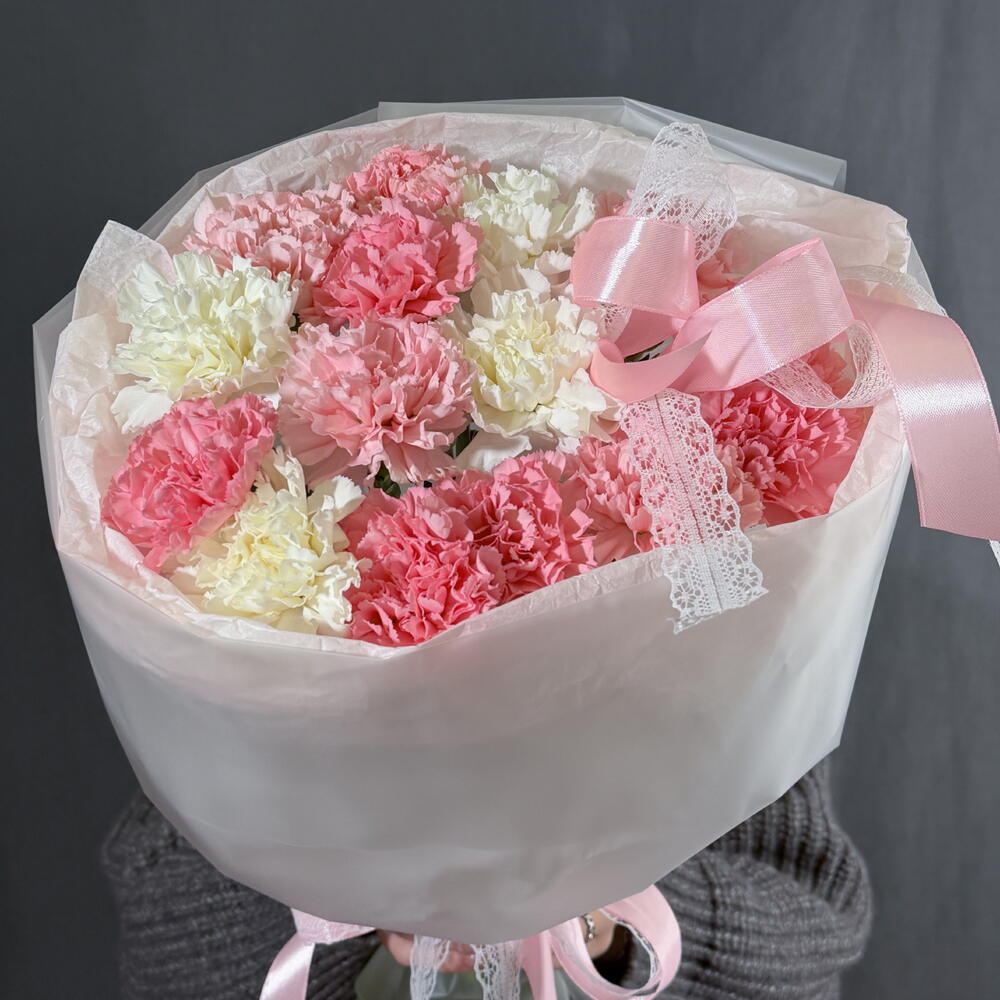 Букет "Королёк🍬" из Диантусов (15шт)