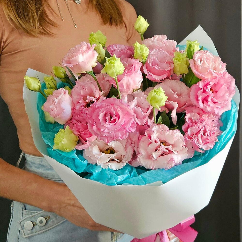 Букет из розовых эустом 🌸