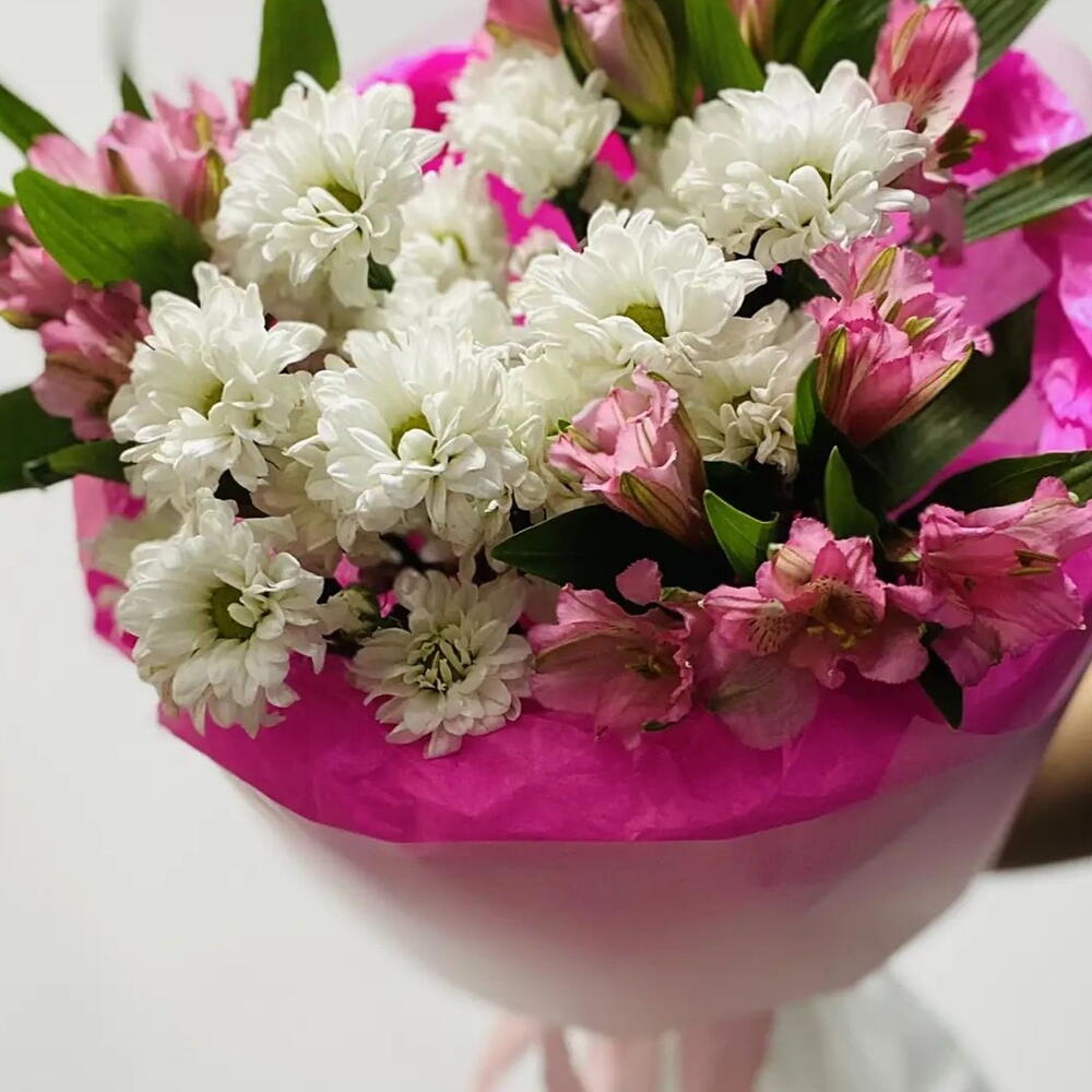 Хризантемы и альстромерии🌸