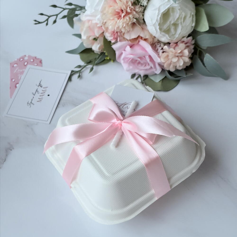 Бенто торт happy birthday, розовый торт на день рождения, для любимой, подруги, девушке, маме