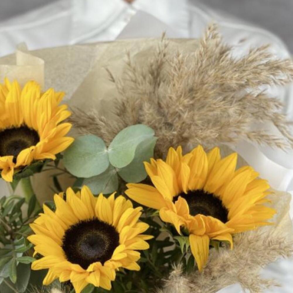 🌷Букет с подсолнухами