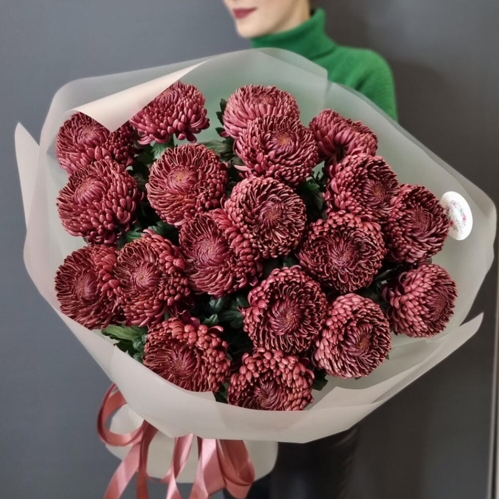Букет из хризантем Шоколад