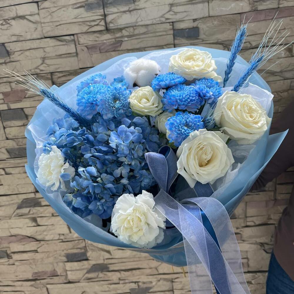 Синий сборный букет💙