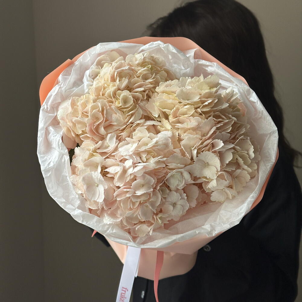 Букет персиковых гортензий 🌸