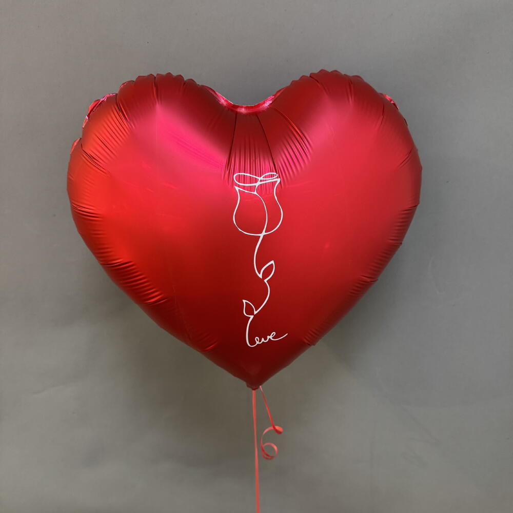Шар в форме красного сердца «Love