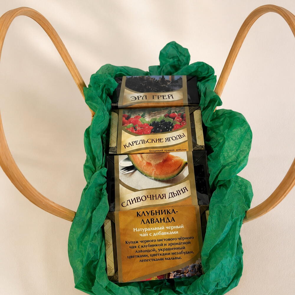 Корзина с чаем мин
