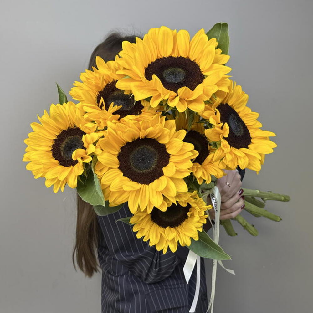 Моно букет с подсолнухами 🌼