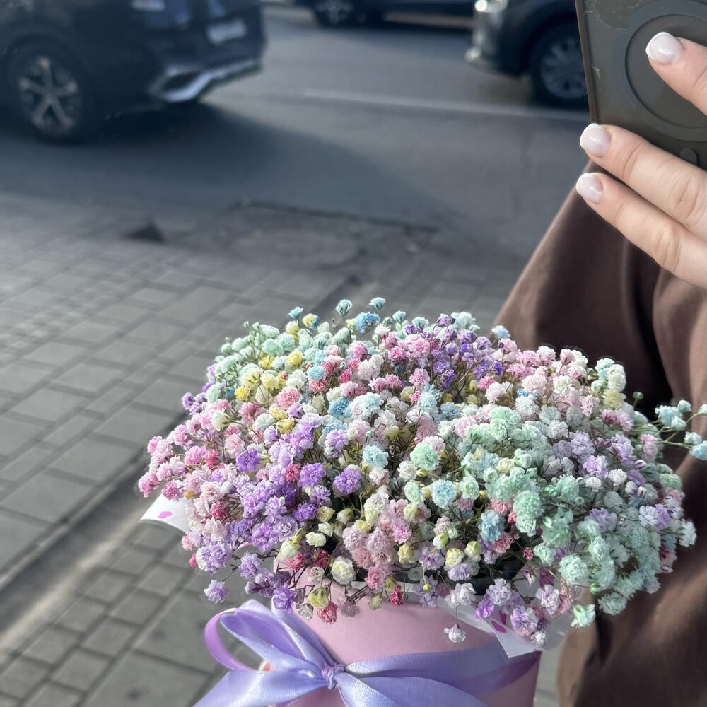 Коробка с гипсофилами