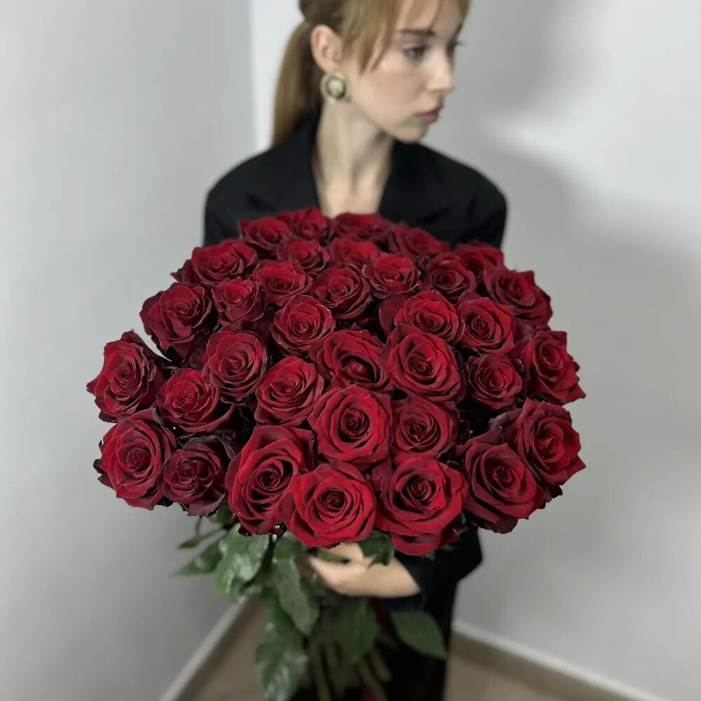35 красных Эквадорских  роз