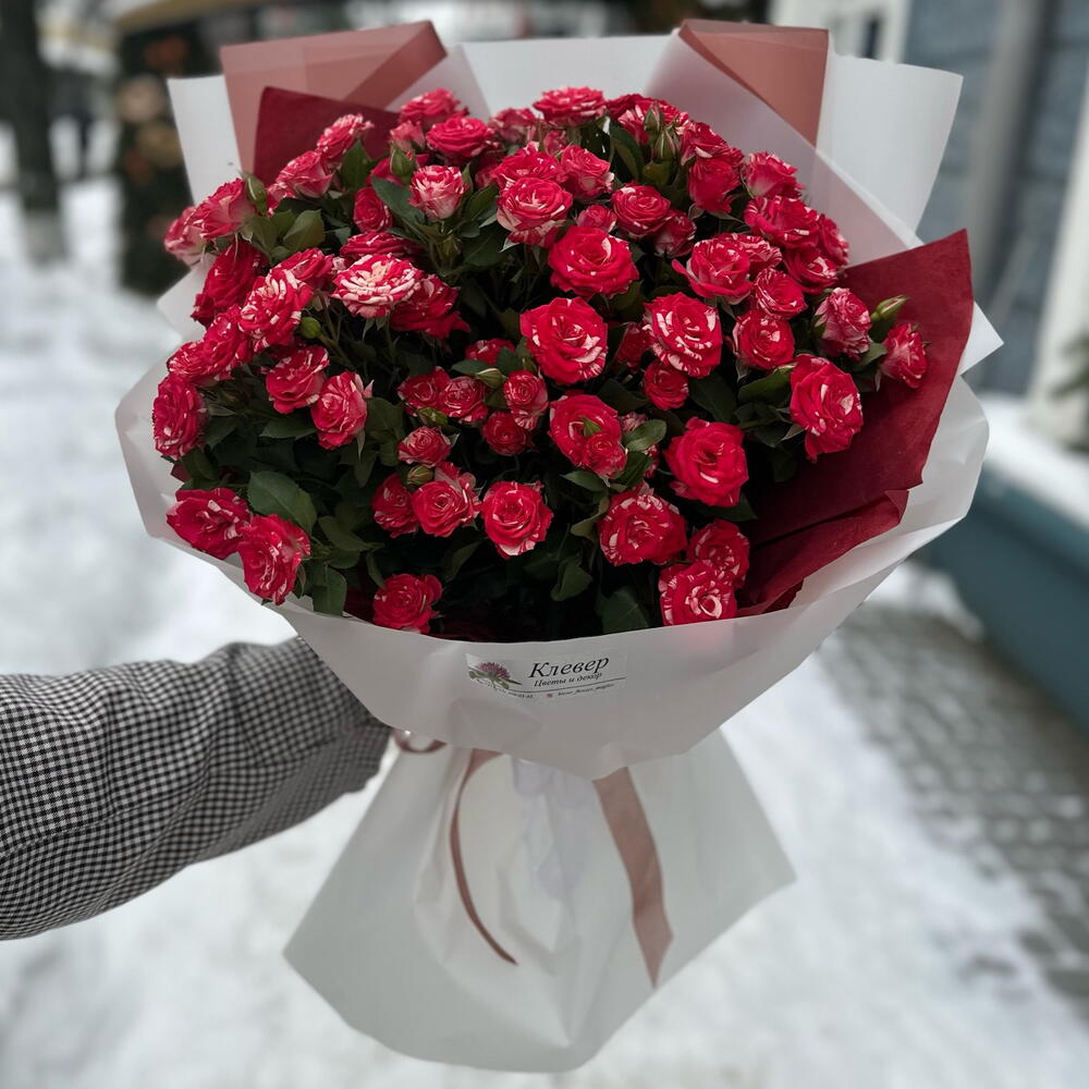 Кустовая Роза Файер Воркс  13 шт