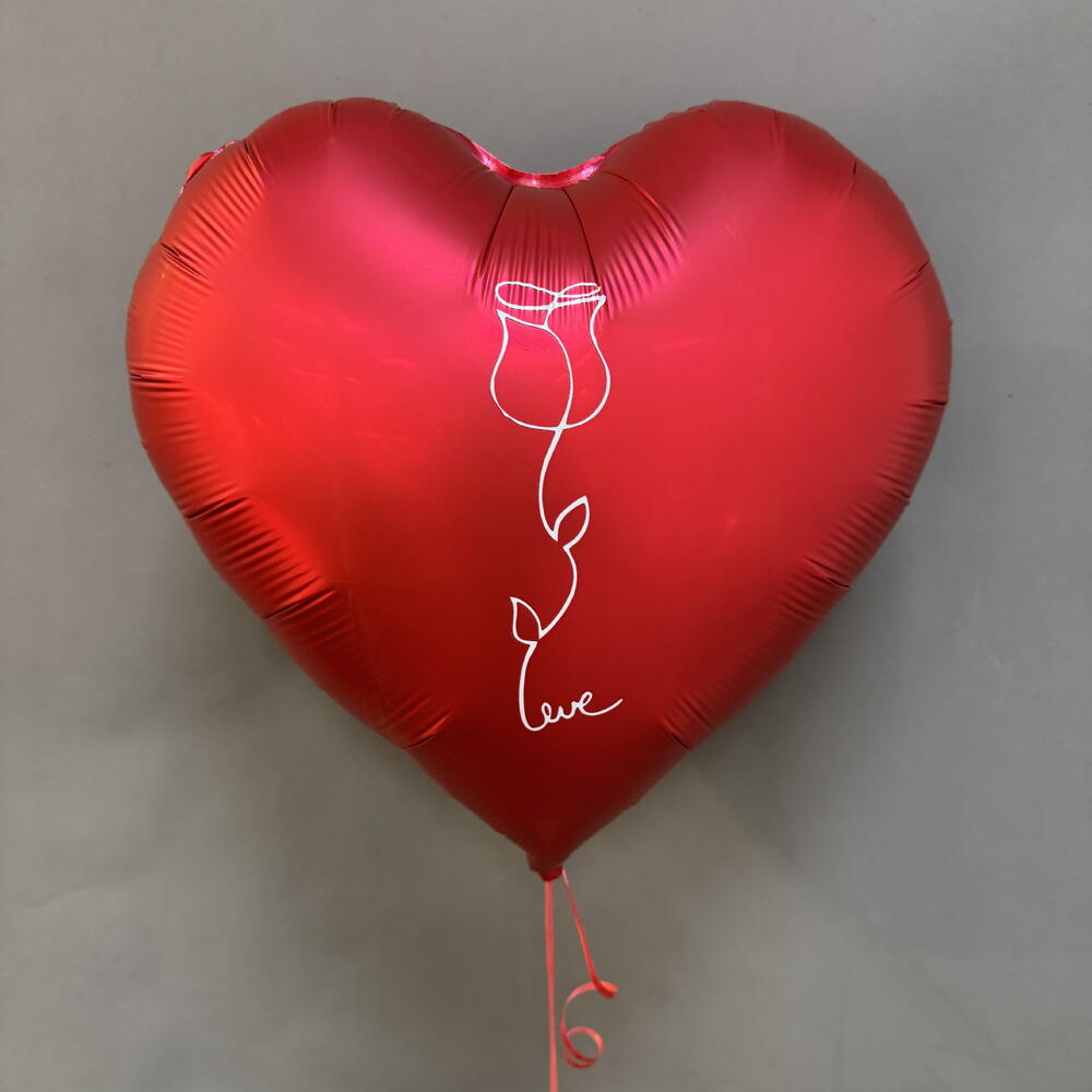 Шар в форме красного сердца «Love
