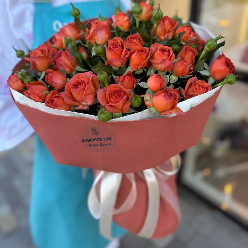 Букет кустовых роз кофе баблс