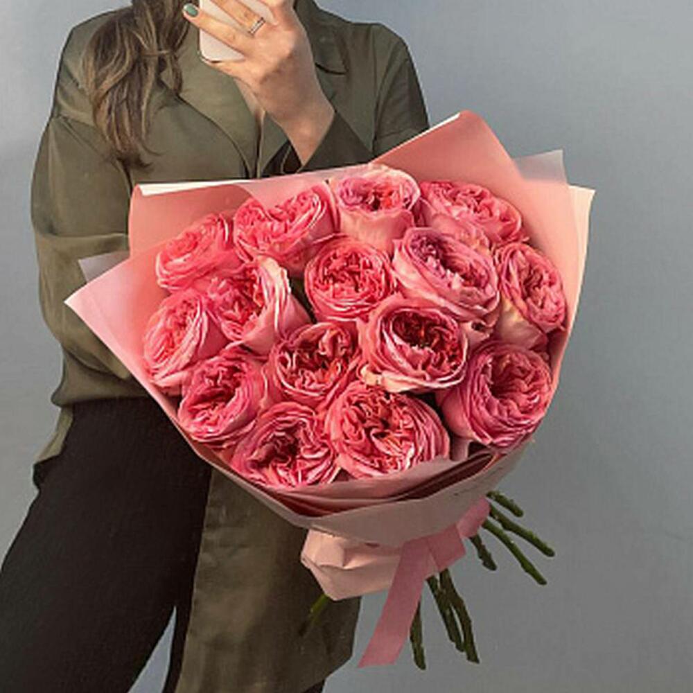 Букет пионовидных роз Pink Expression М