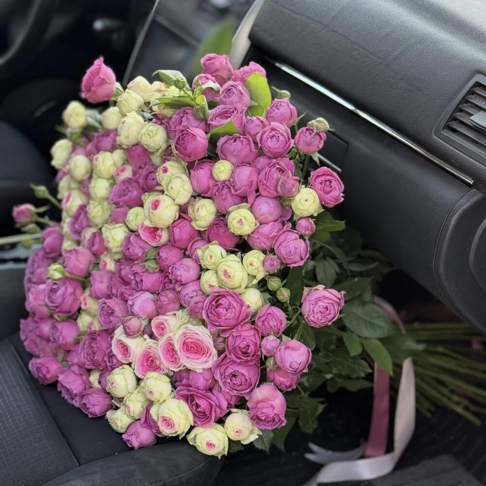 💗 Роскошный букет кустовых роз микс 🩷