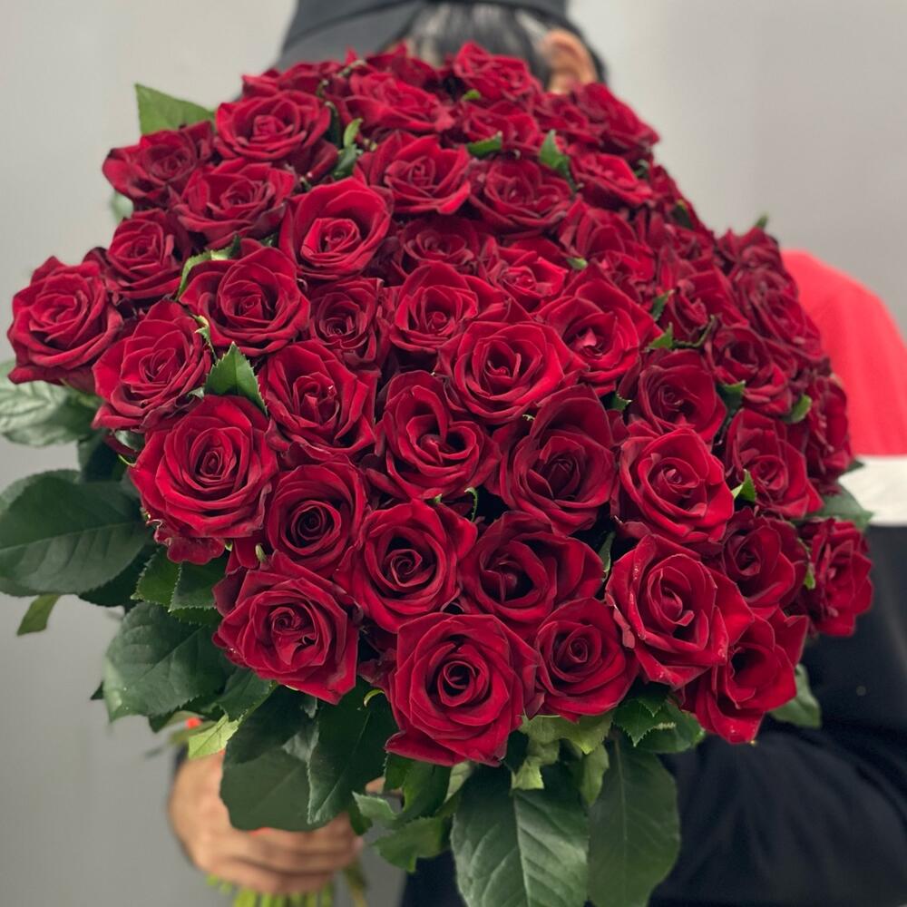 Красная роскошь🌹51шт