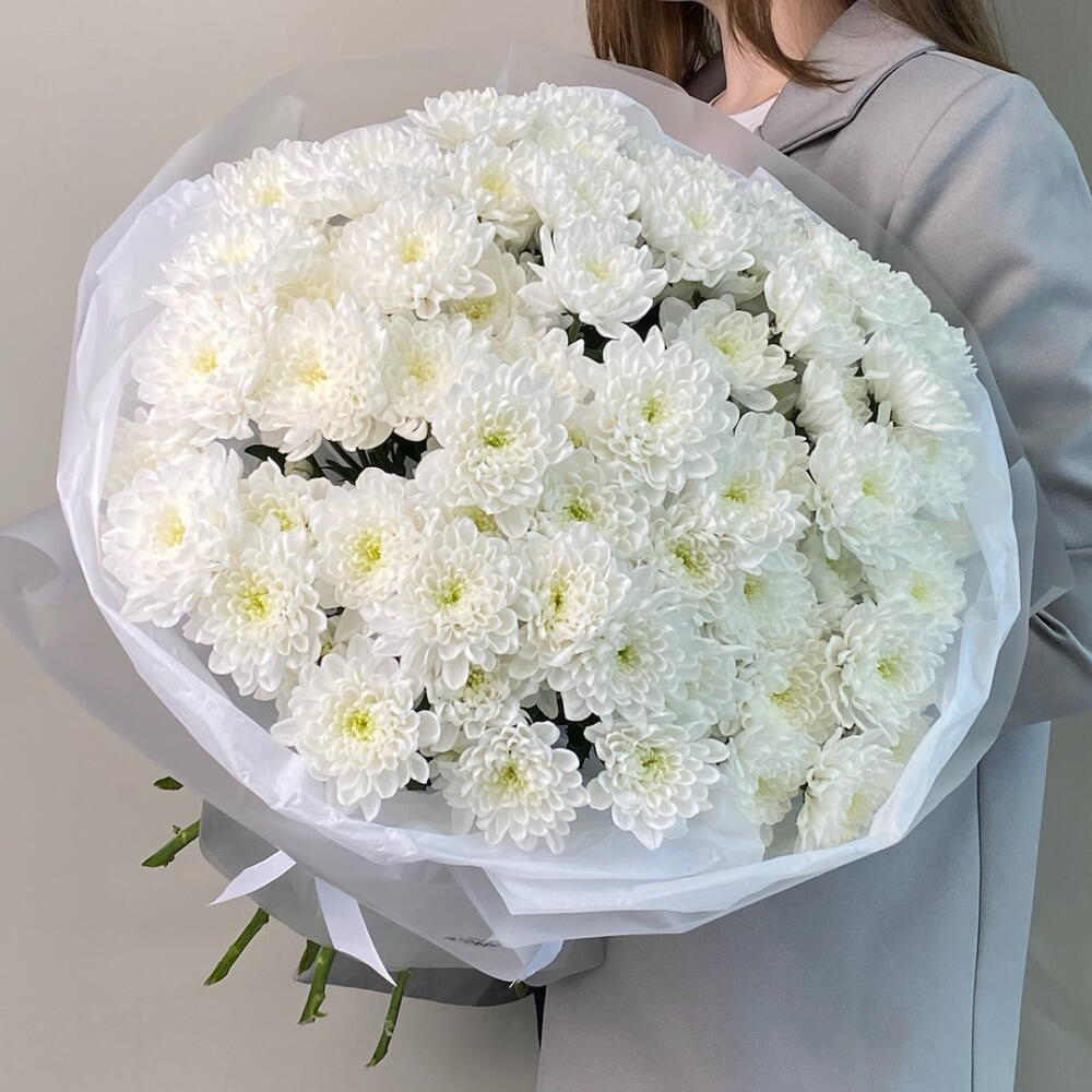 Букет из 15 кустовых хризантем