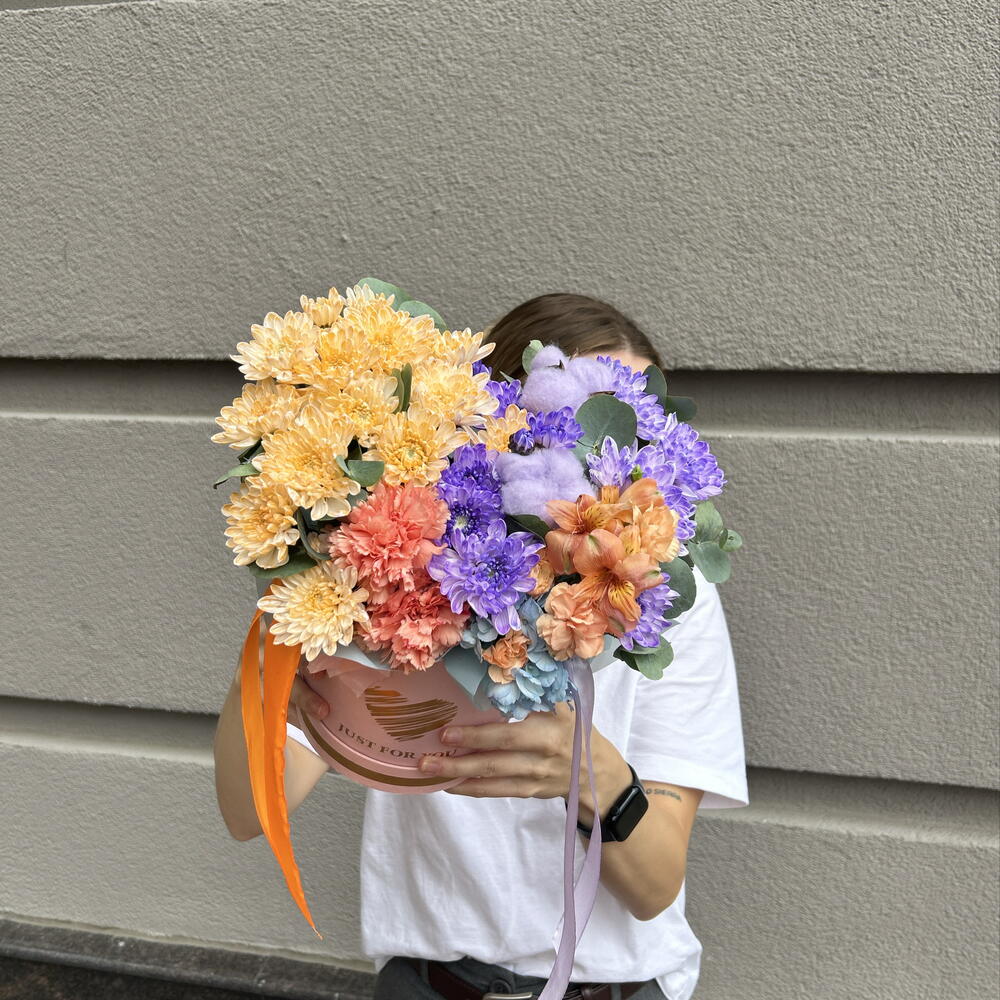 Композиция «Учительская симфония» 🧡💜 отличный вариант для учителя👩‍🏫 яркая, стойкая, пушистая 🤗
