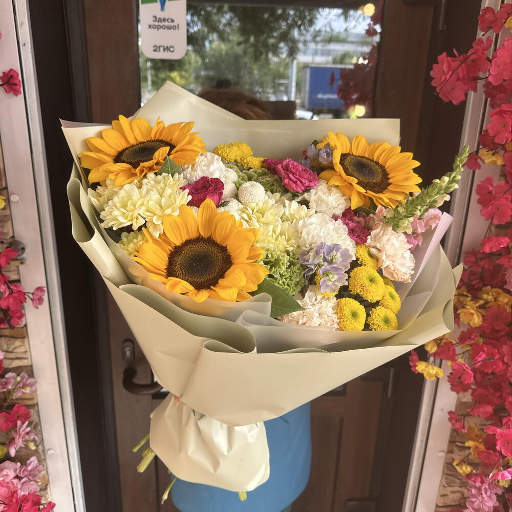 Букет с подсолнухами 🧡