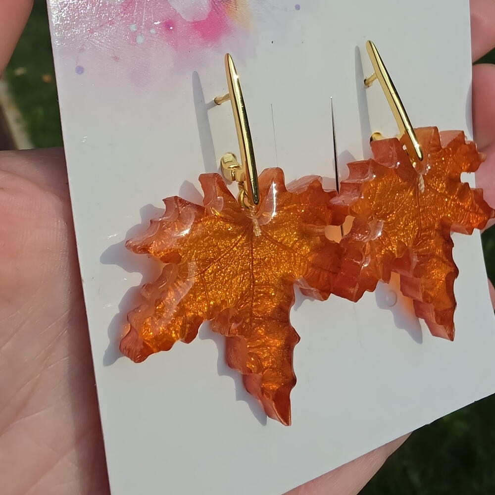 Серьги Клен