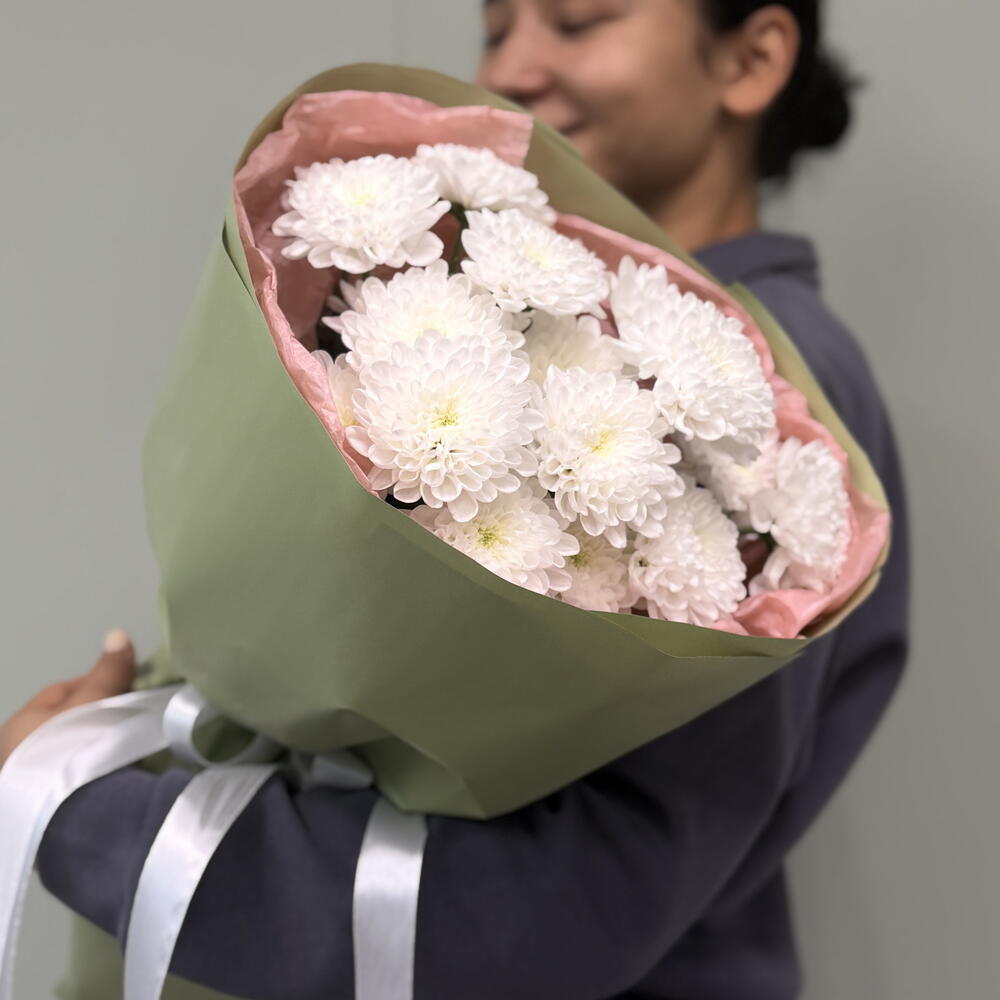 «Букет, который долго радует» из кустовых хризантем 🌸