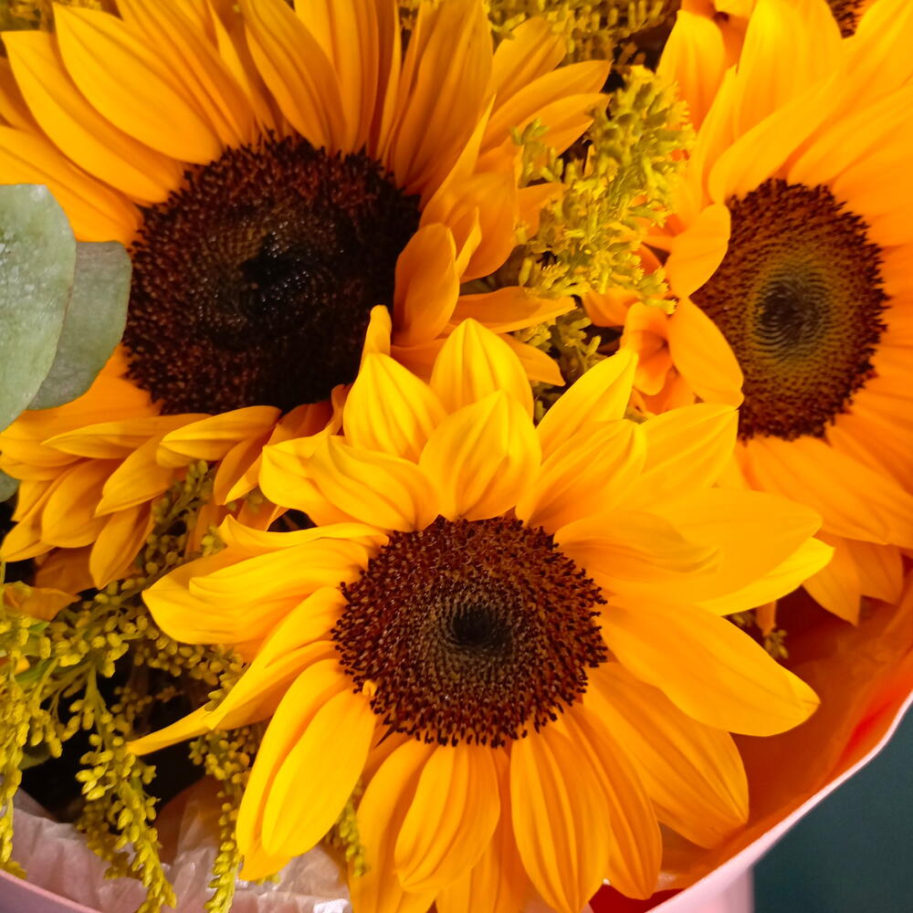Букет с подсолнухом 🌻