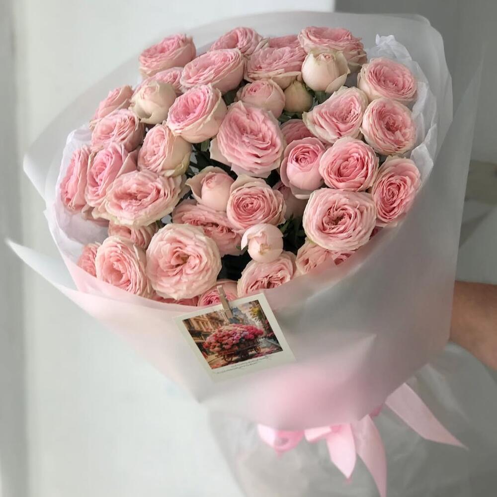 Букет Sweet Gisele "ТОП 7" кустовых пионовидных роз Свит Жизель