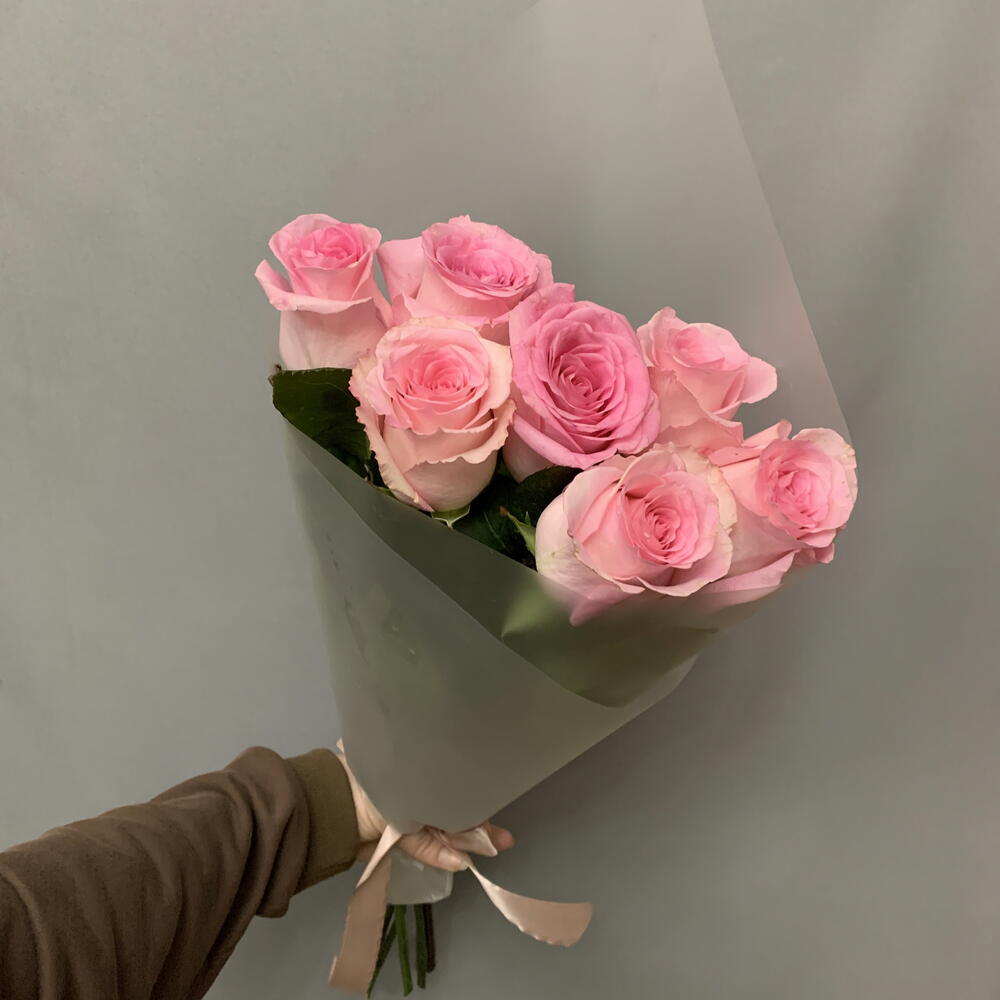 7 розовых роз Мандала💖