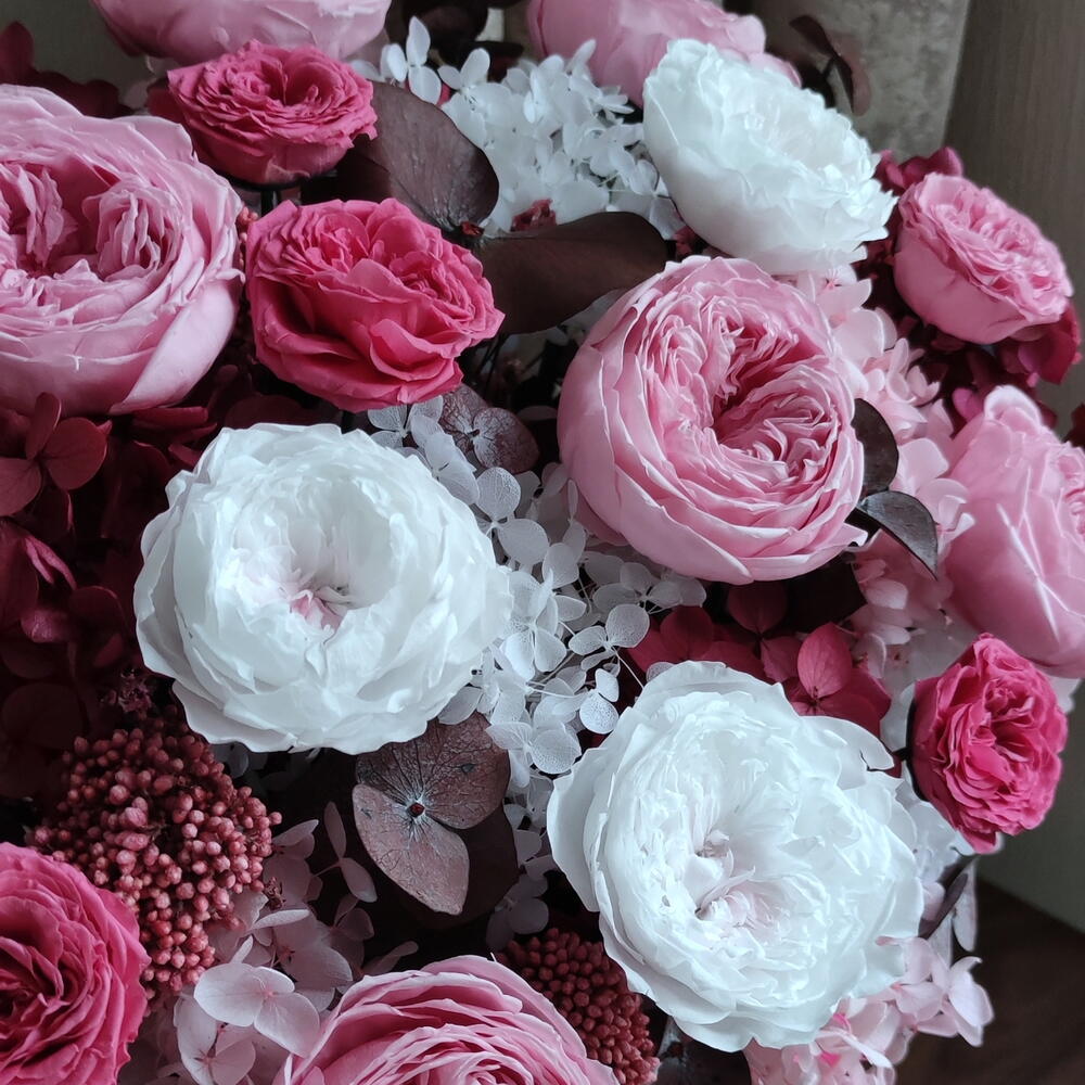 Стабилизированные цветы "Silva pink"