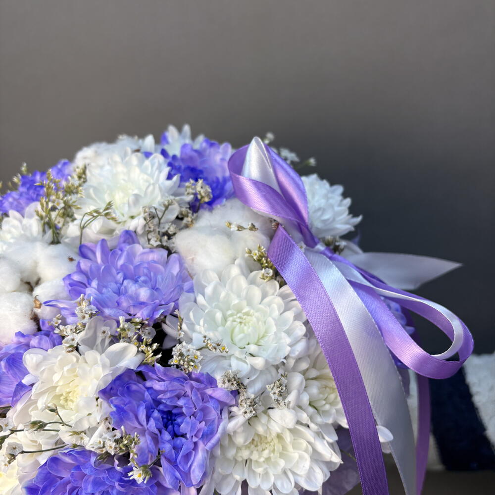 Сиреневая 💜 хризантема с сухоцветами