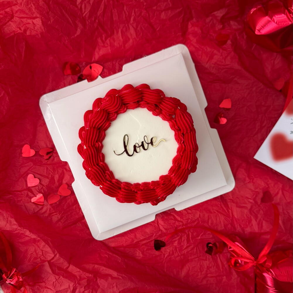 Бенто-торт в стиле Ламбет LOVE