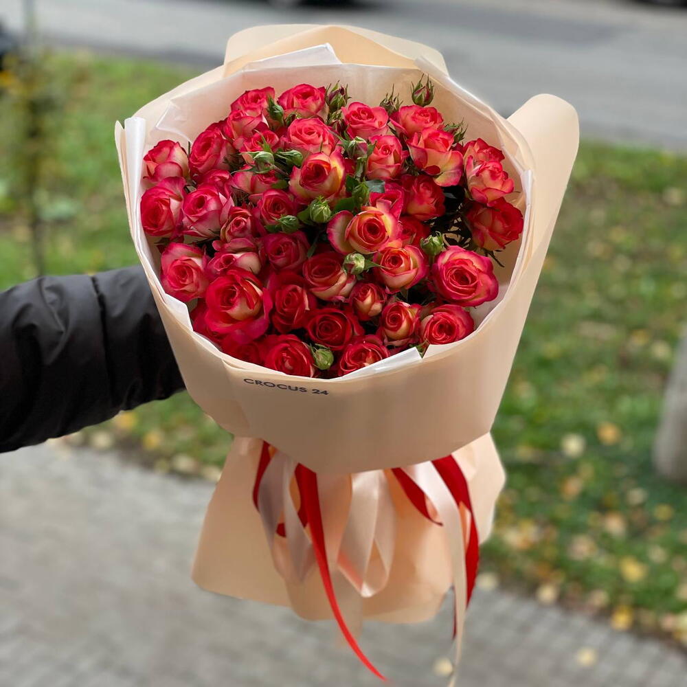 Букет кустовых роз «Осенний»