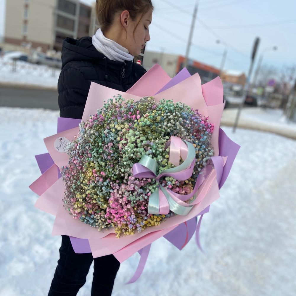 Огромный букет гипсофилы💜