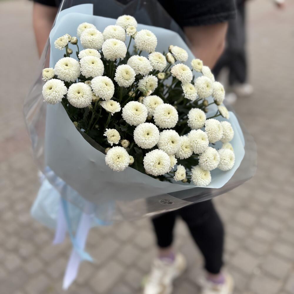 Букет «Помпончик» из кустовых хризантем