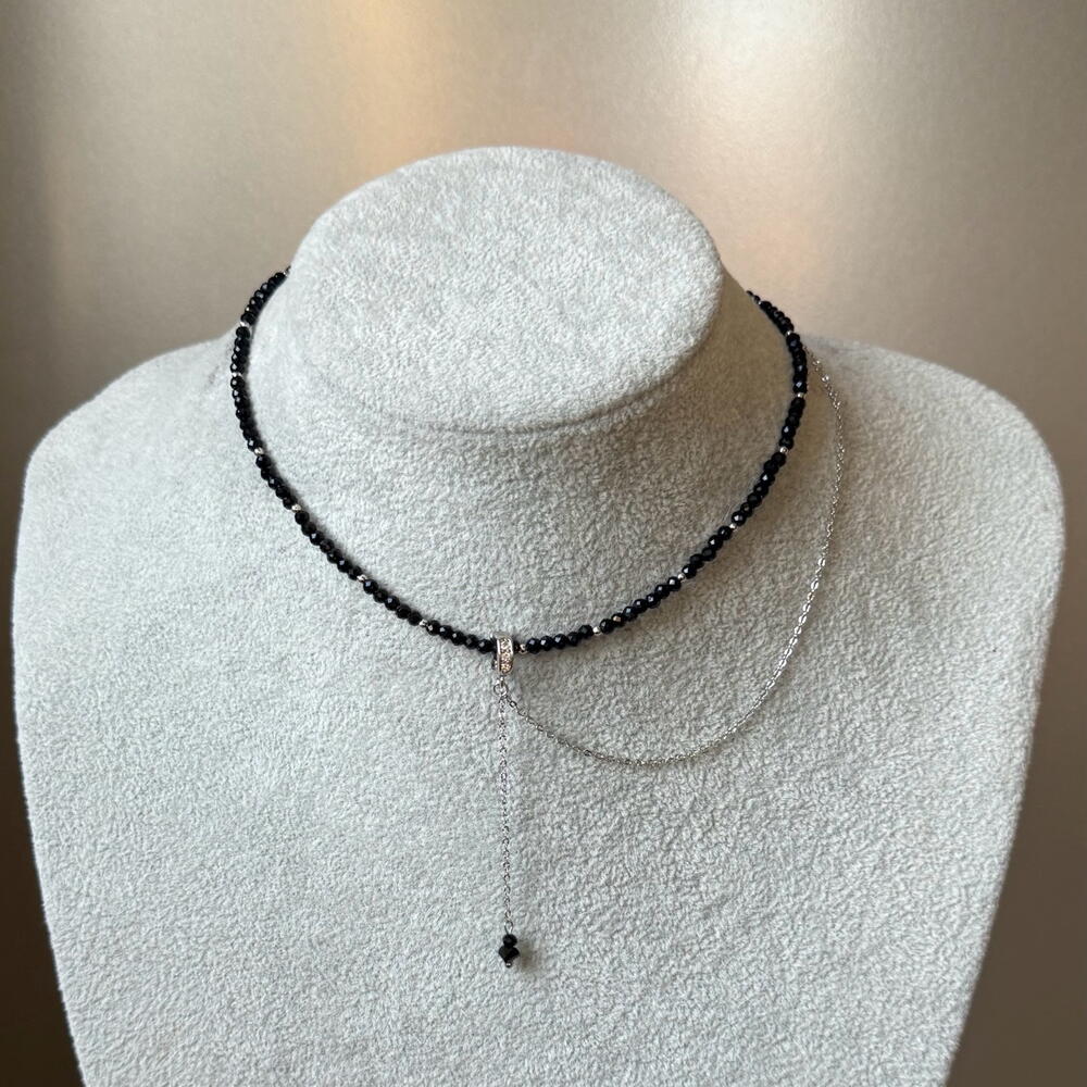Колье (чокер) и серьги Black