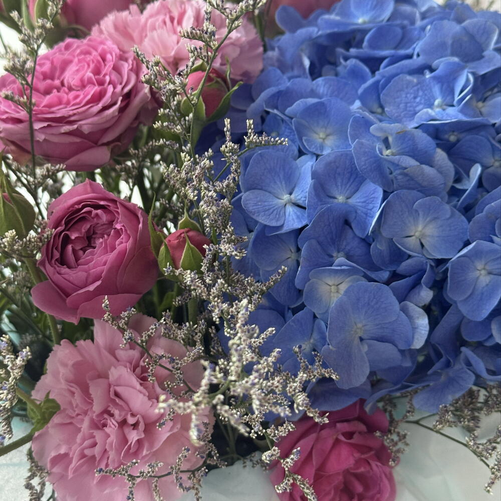 Коробка гортензией 💙