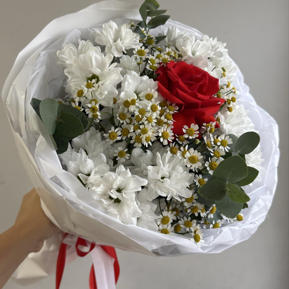 Букет «Сердце в белом»