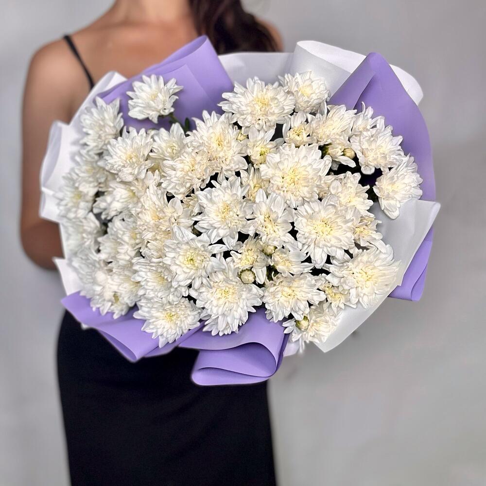 Большой букет из пушистых хризантем 😍