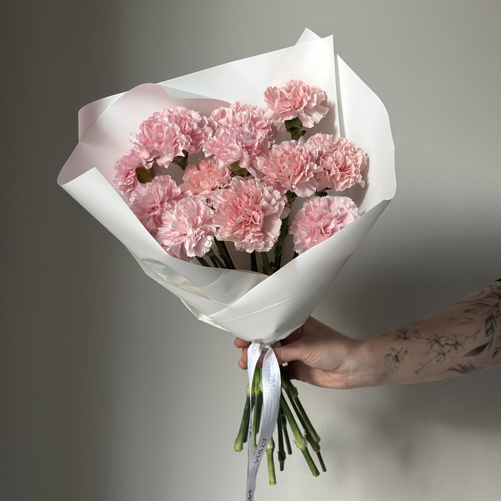 Нежно-розовые диантусы