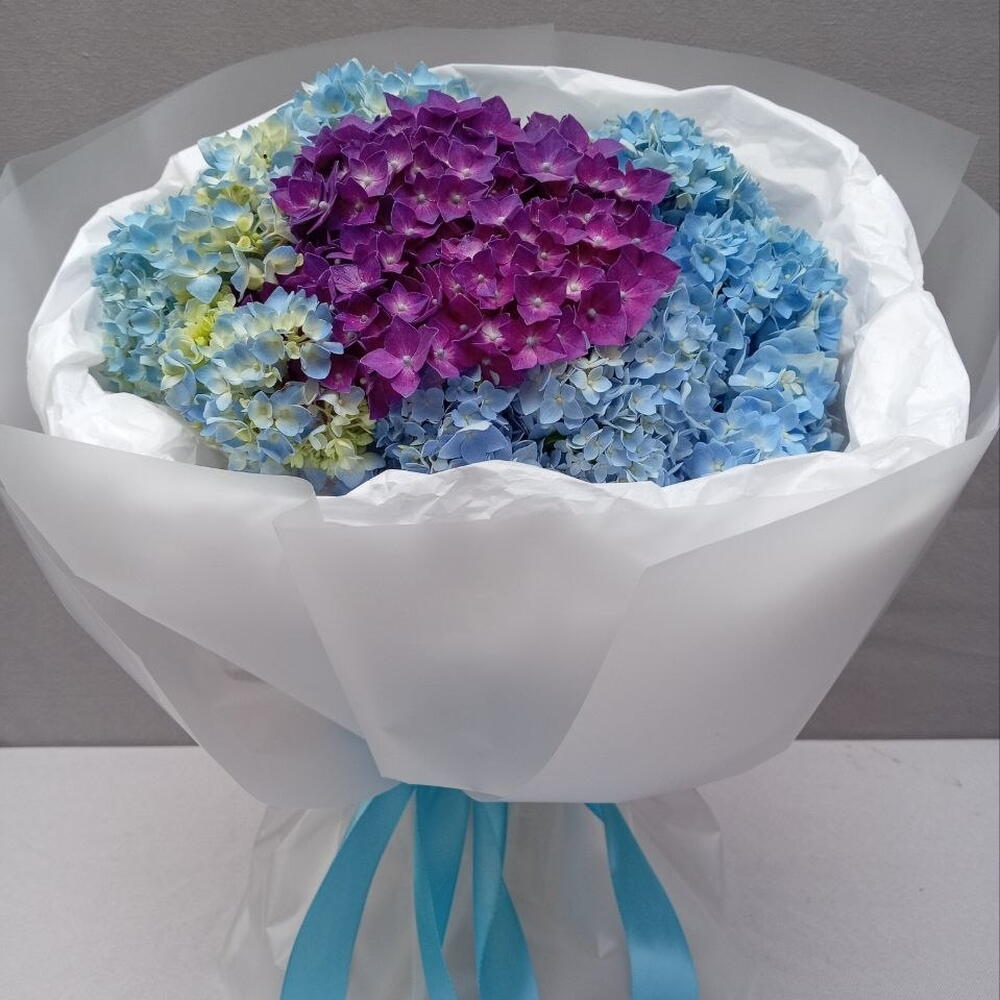 3 Hydrangea super FRESH Bouquet Букет 3  супер СВЕЖИХ гортензии