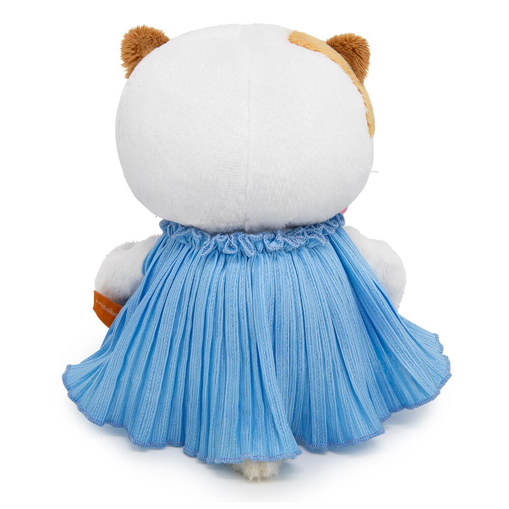 Мягка игрушка Кошечка Ли-Ли 18 см в платье из жатой ткани с бантом