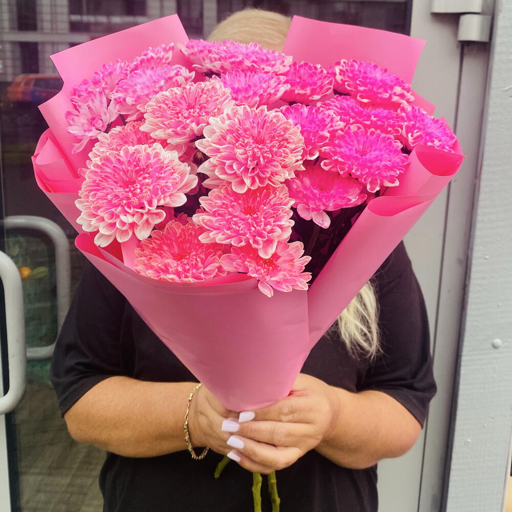 Букет из розовых хризантем💐