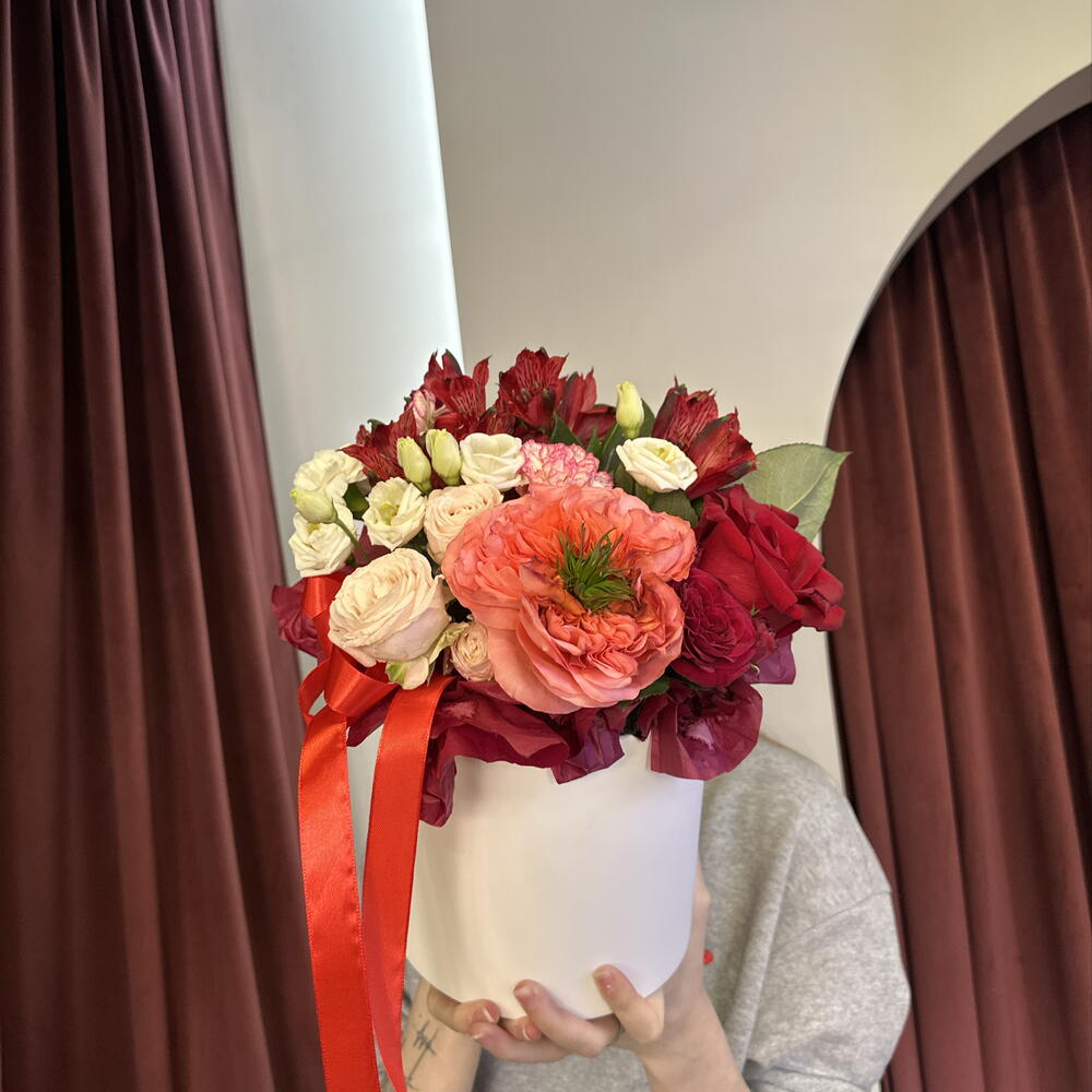 Композиция «алое сердце»